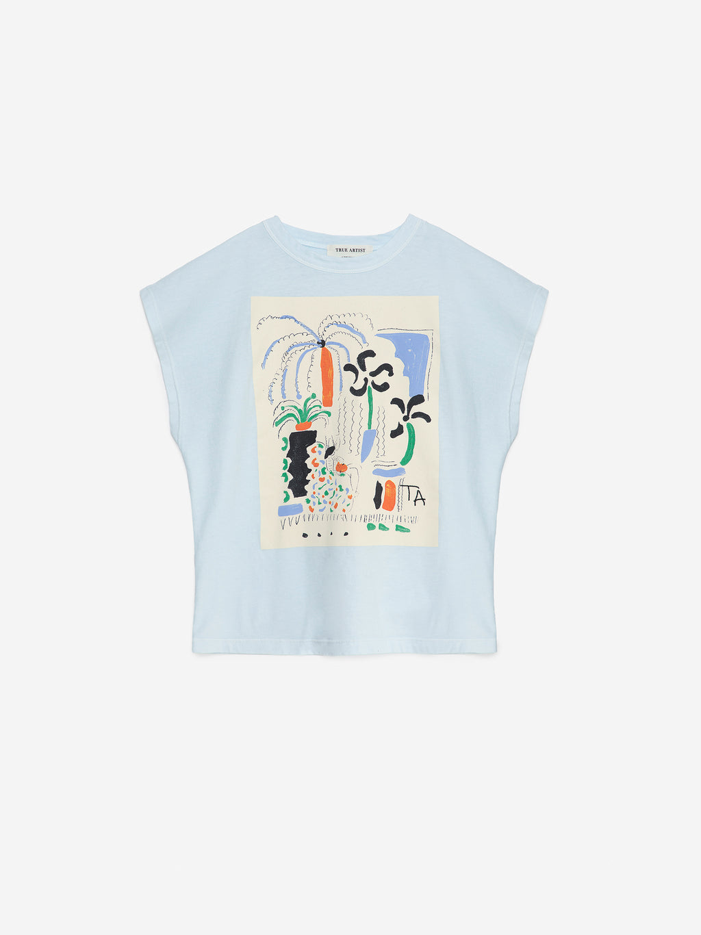 True Artist 100%有機棉落肩寬版短袖T-shirt (4Y-11Y)