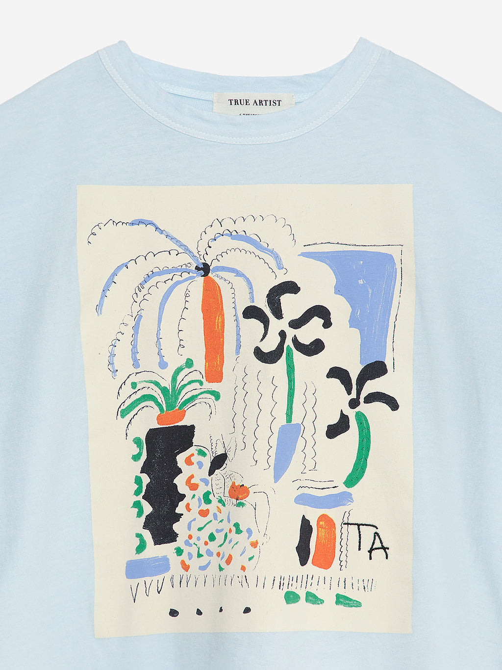 True Artist 100%有機棉落肩寬版短袖T-shirt (4Y-11Y)