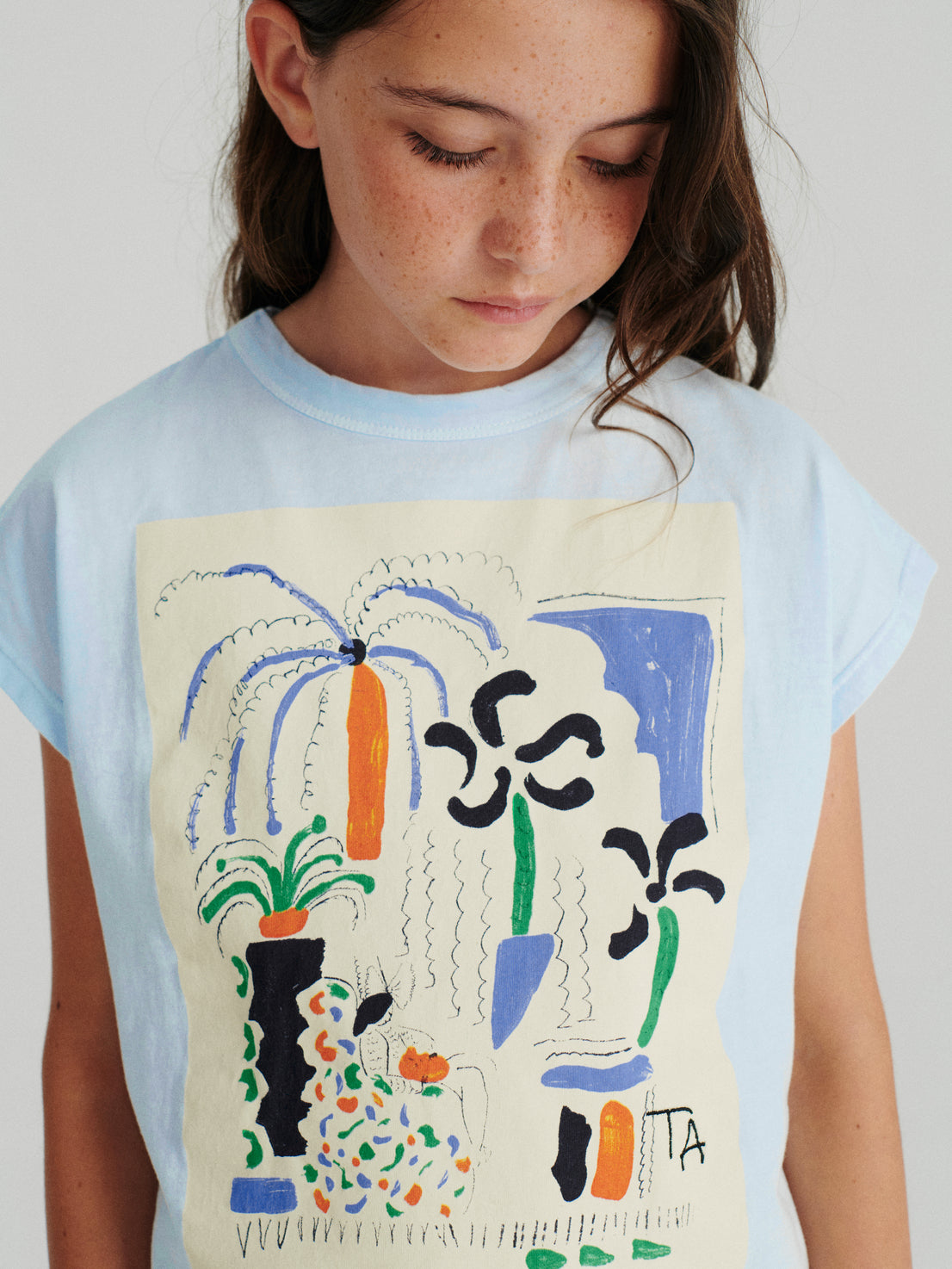 True Artist 100%有機棉落肩寬版短袖T-shirt (4Y-11Y)