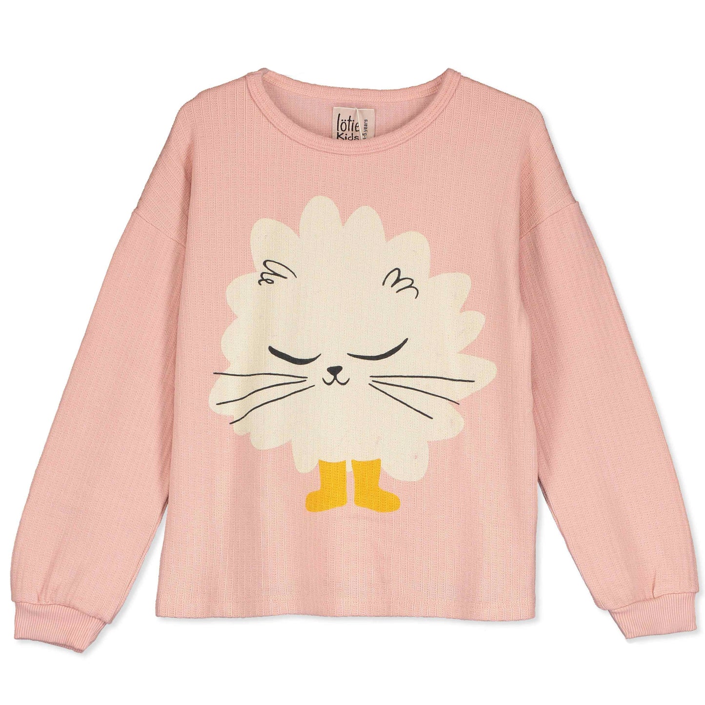 Lotiekids 有機棉薄長袖T-shirt - 穿靴子的小貓 (2-7Y)