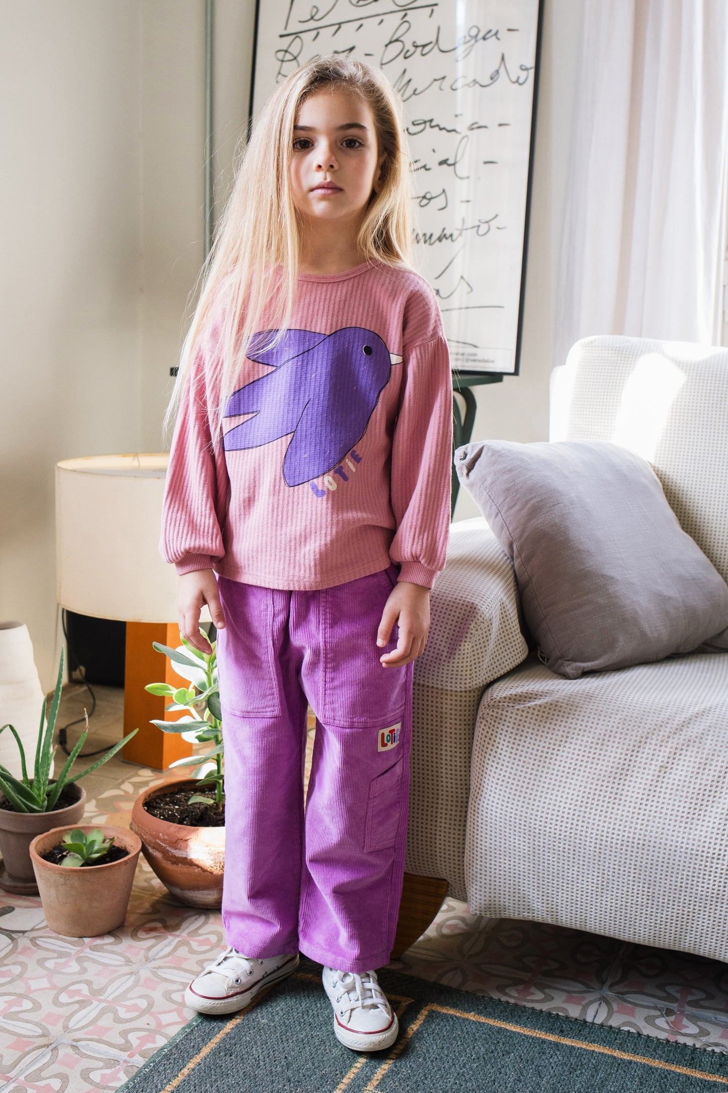 Lotiekids 有機棉燈心絨長褲 - 桃粉 ❘ 現貨尺寸: 2-3Y & 4-5Y