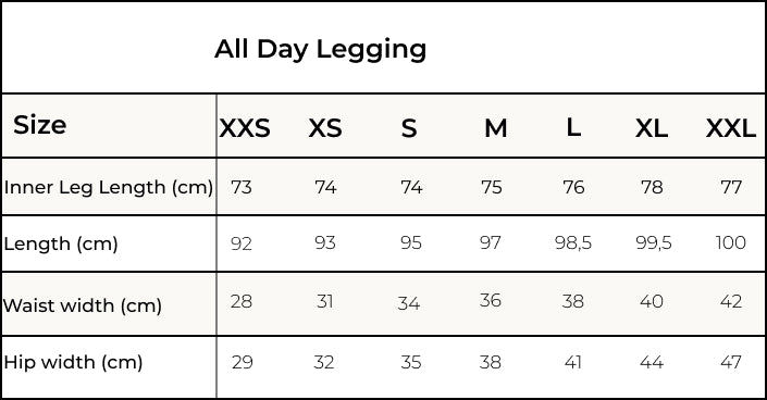 Orbasics 大人版 有機棉 All Day Leggings 巧克力色 - S/M/L