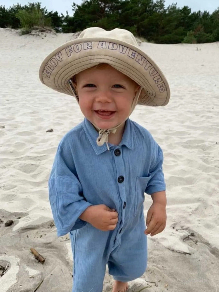 Happymess 純棉遮陽帽 safari hat - sailor blue (1Y~6Y+)