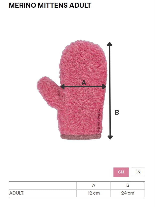 (預購) Happymess 100%美麗諾羊毛泰迪手套- dusty pink 1Y ~ 6Y+ & 成人