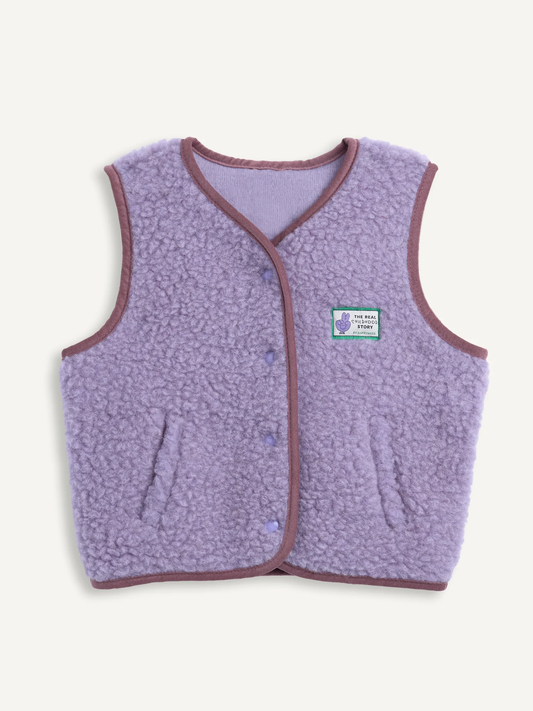 (預購) Happymess 100%美麗諾羊毛背心外套 - Kids in lilac cloud (1Y~12Y)