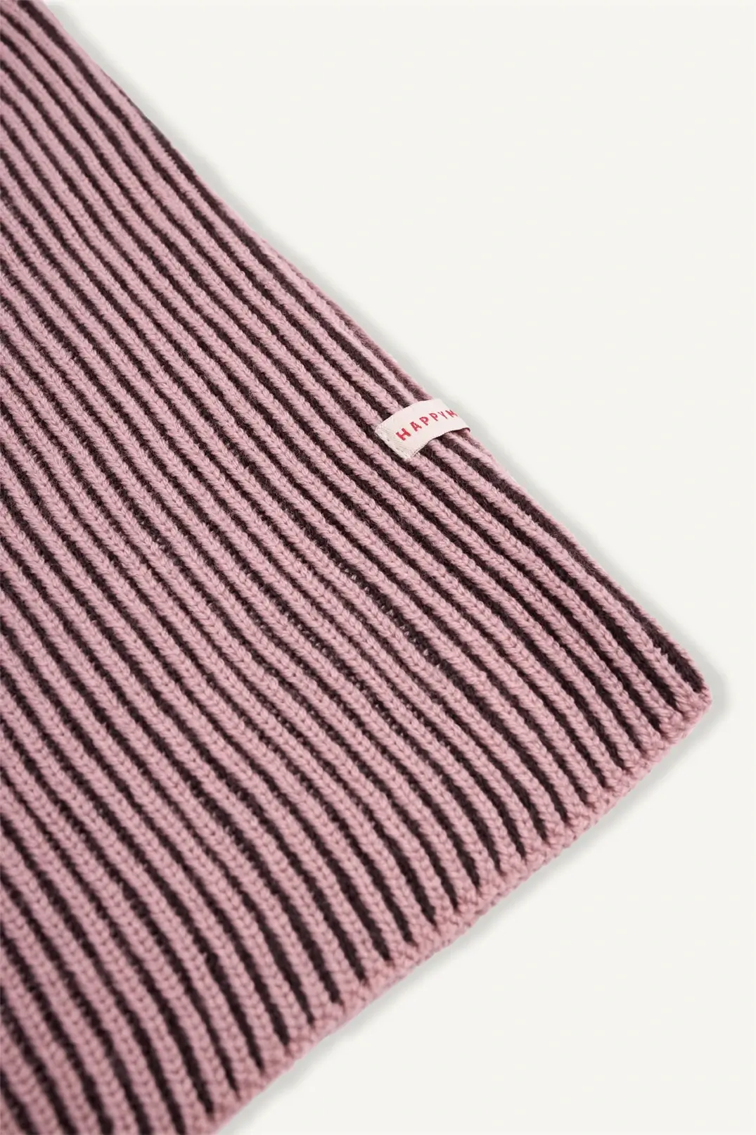 Happymess Extra Fine美麗諾羊毛Balaclava頭套帽 -mauve stripes (單一尺寸/成人可戴)