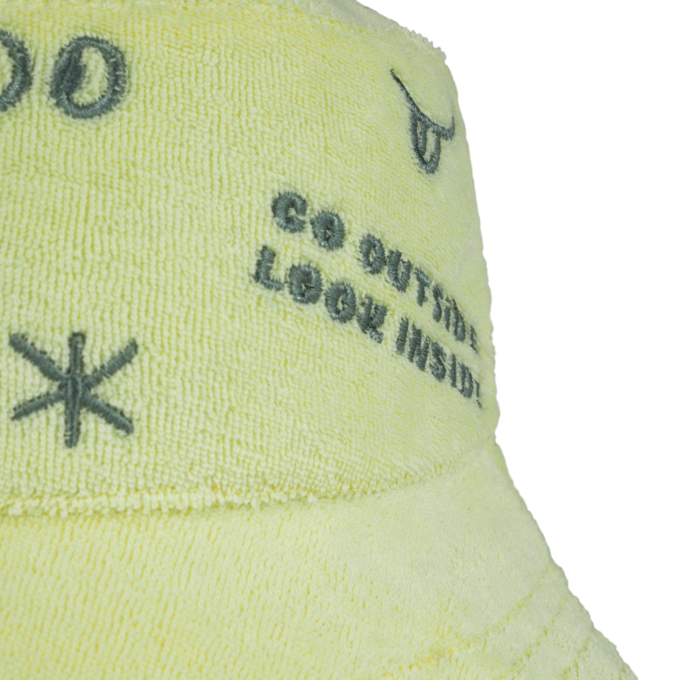 Happymess 純棉毛巾布水桶帽- melon黃 3-6Y (最後一件)