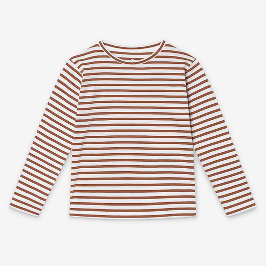 Orbasics 有機棉Boxy Longsleeve 寬版條紋長袖上衣- 2-12Y