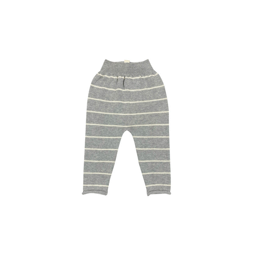 Bayiri 有機棉針織長褲 - MILK & ORION GRAY STRIPES 3M (最後一件)