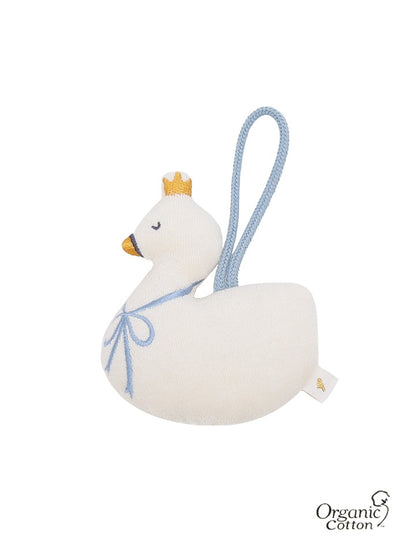 (預購商品) Creme enfant 有機棉天鵝造型刺繡姓名吊飾