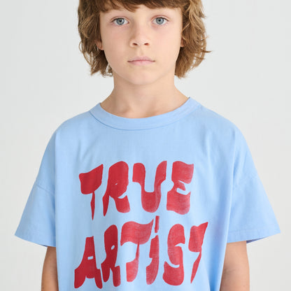 True Artist 100%有機棉 Skyride Blue 短袖 T-shirt ❘ 現貨尺寸: 4Y~11Y