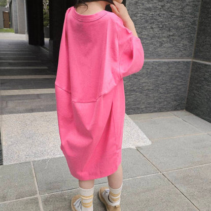 Studio Koter 100%有機棉 ALANI 連身裙/洋裝-  PINK   ❘ 現貨尺寸: 4-5Y & 6-7Y
