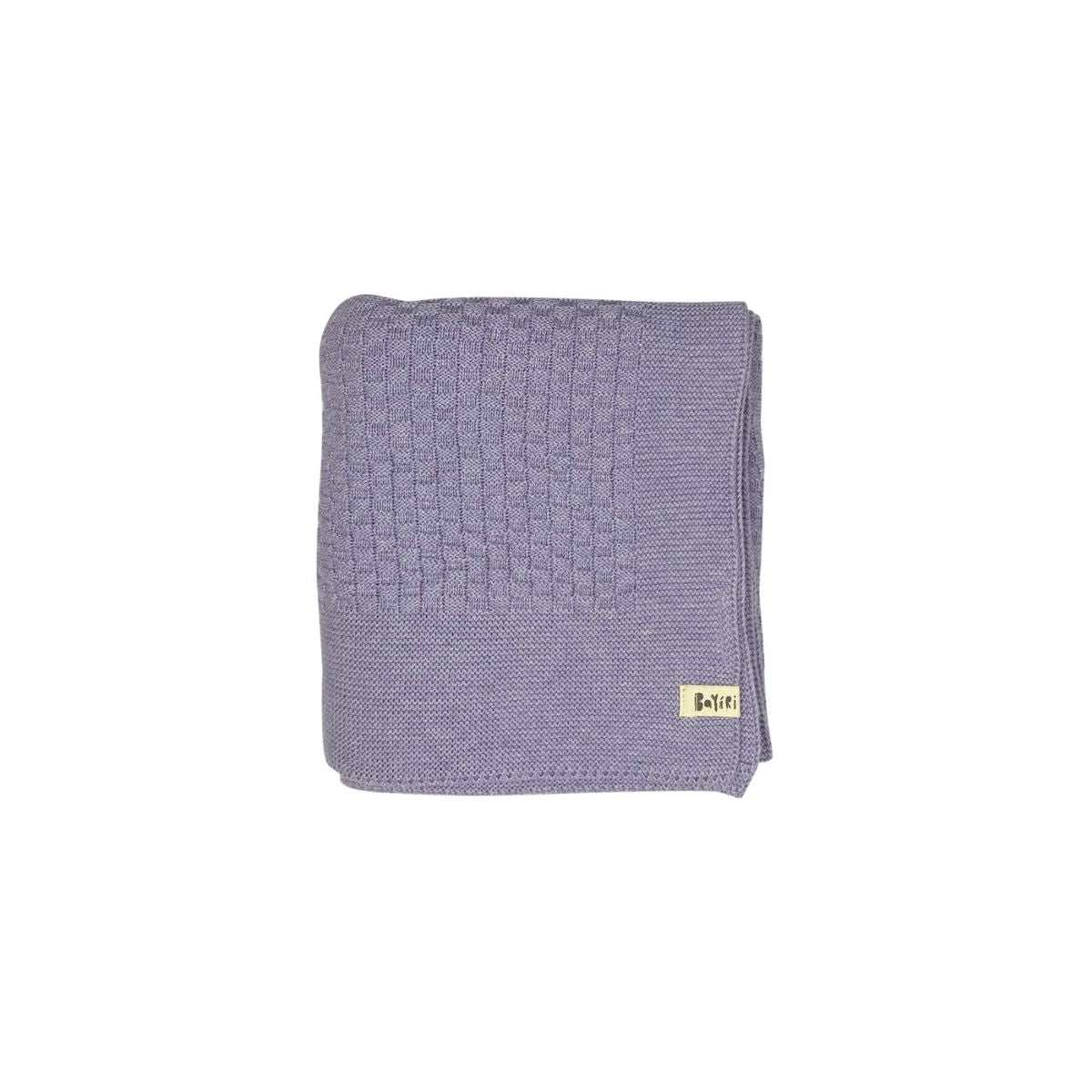 Bayiri 100%有機棉針織蓋毯 - Lilac ❘ 尺寸: 90 x 90 cm