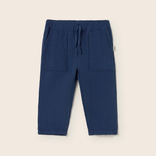 Cozmo 100%純棉棉紗長褲 - baby / Navy ❘ 現貨尺寸: 12M & 24M