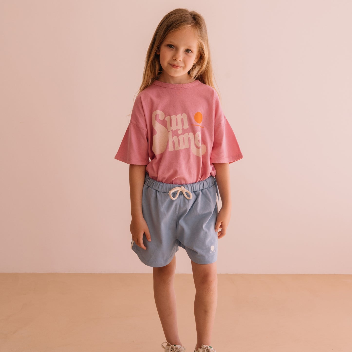 We are kids 100%有機棉短袖T-shirt PINK SUNSHINE  ❘ 現貨尺寸: 2Y~9Y