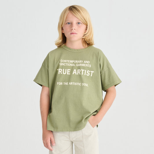 True Artist 100%有機棉  Sage 短袖 T-shirt  ❘ 現貨尺寸: 4Y~9Y