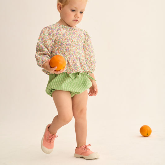 Cozmo 100%純棉條紋燈籠褲/屁屁褲 ❘ 現貨尺寸: 12M & 24M