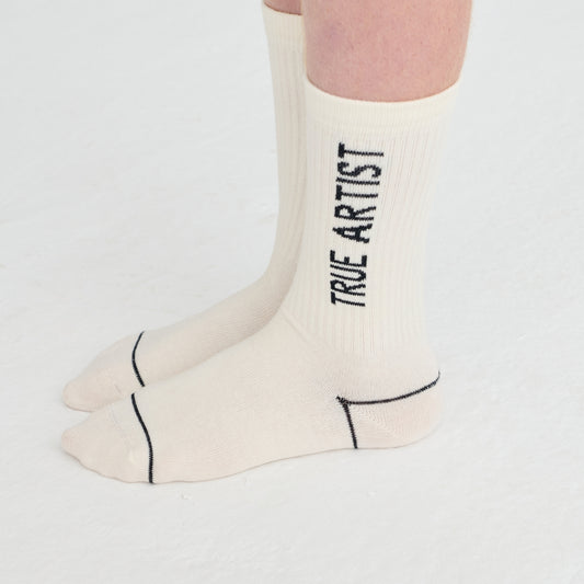 True Artist 米白棉襪