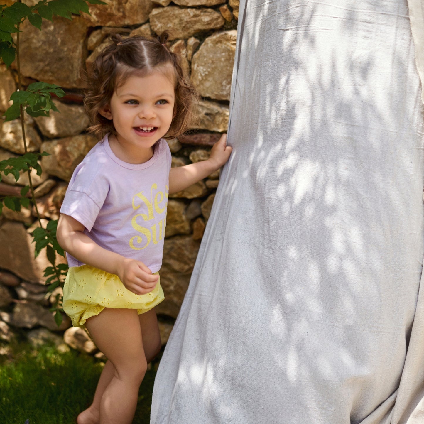 Cozmo 100%竹節棉短袖 T=shirt - Yes Sun - Lavender ❘ 現貨尺寸: 12M & 24M