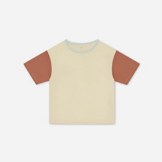 Orbasics 100%有機棉短袖撞色 T-shirt ❘ 現貨尺寸: 2Y~12Y