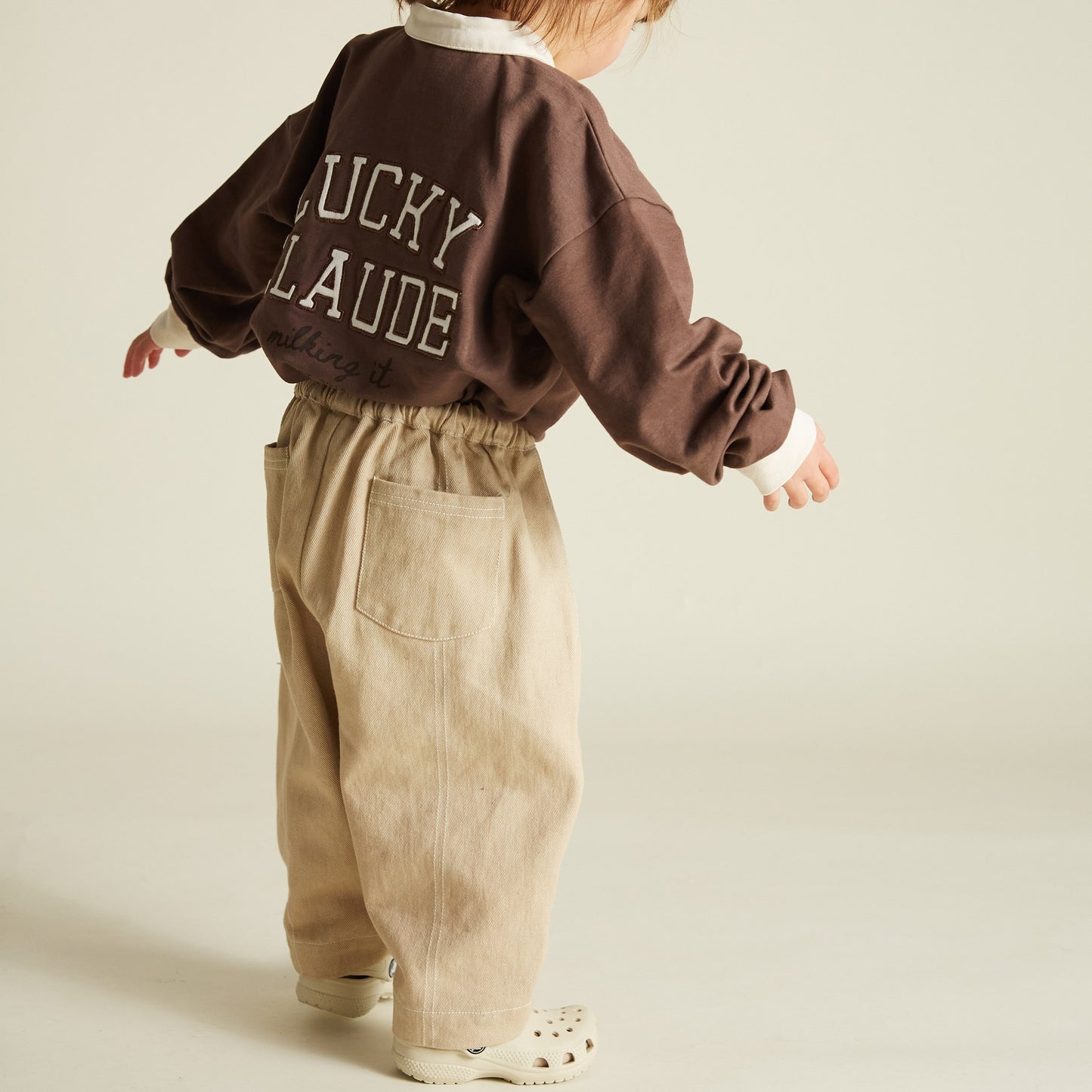 Claude & Co. 100%有機棉長褲 - Sand 1~5Y