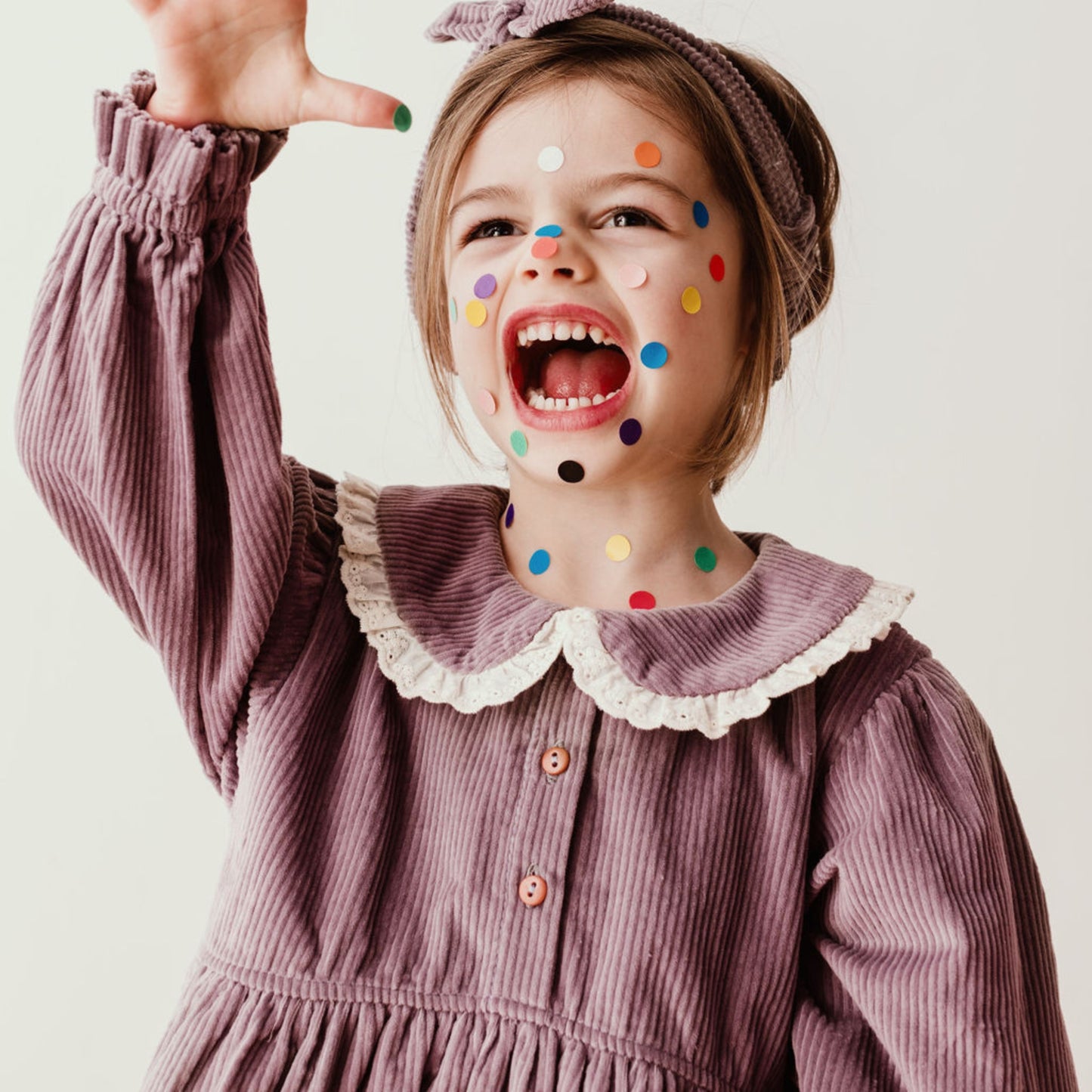 Les Petites Choses 純棉燈芯絨法式洋裝 - Mauve 4Y & 6Y