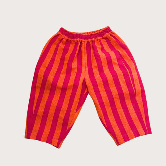 Studio Koter 100%有機亞麻 MANU 條紋氣球長褲  ❘ 現貨尺寸: 2Y~7Y