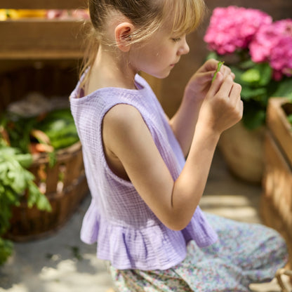 Cozmo 100%純棉紗無袖背心 lavender ❘ 現貨尺寸: 3Y~6Y