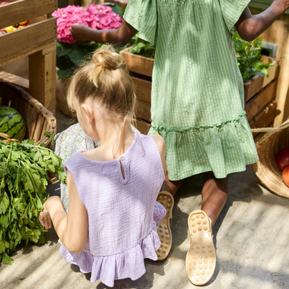 Cozmo 100%純棉紗無袖背心 lavender ❘ 現貨尺寸: 3Y~6Y