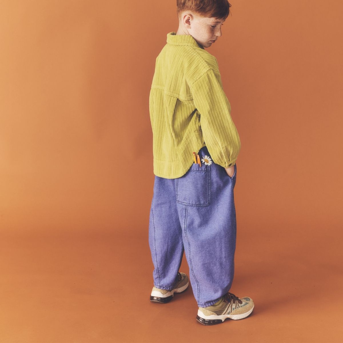 Studio Koter 100%有機棉 Manu 丹寧氣球長褲 - Lilac   ❘ 現貨尺寸: 2Y~7Y