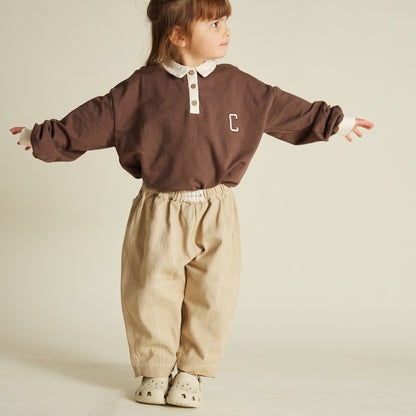 Claude & Co. 100%有機棉長褲 - Sand 1~5Y