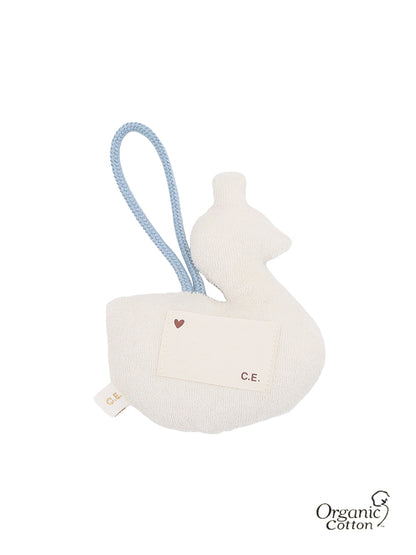 (預購商品) Creme enfant 有機棉天鵝造型刺繡姓名吊飾
