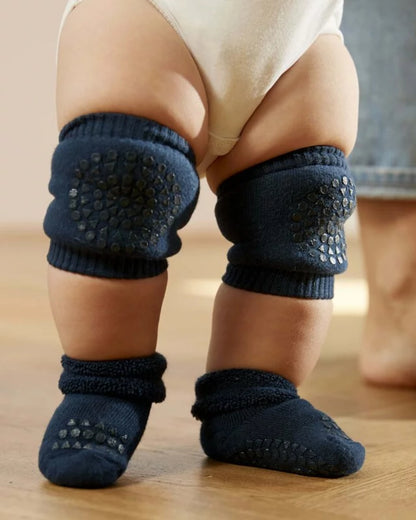 丹麥GoBabyGo 毛圈棉爬行護膝 - Navy Blue