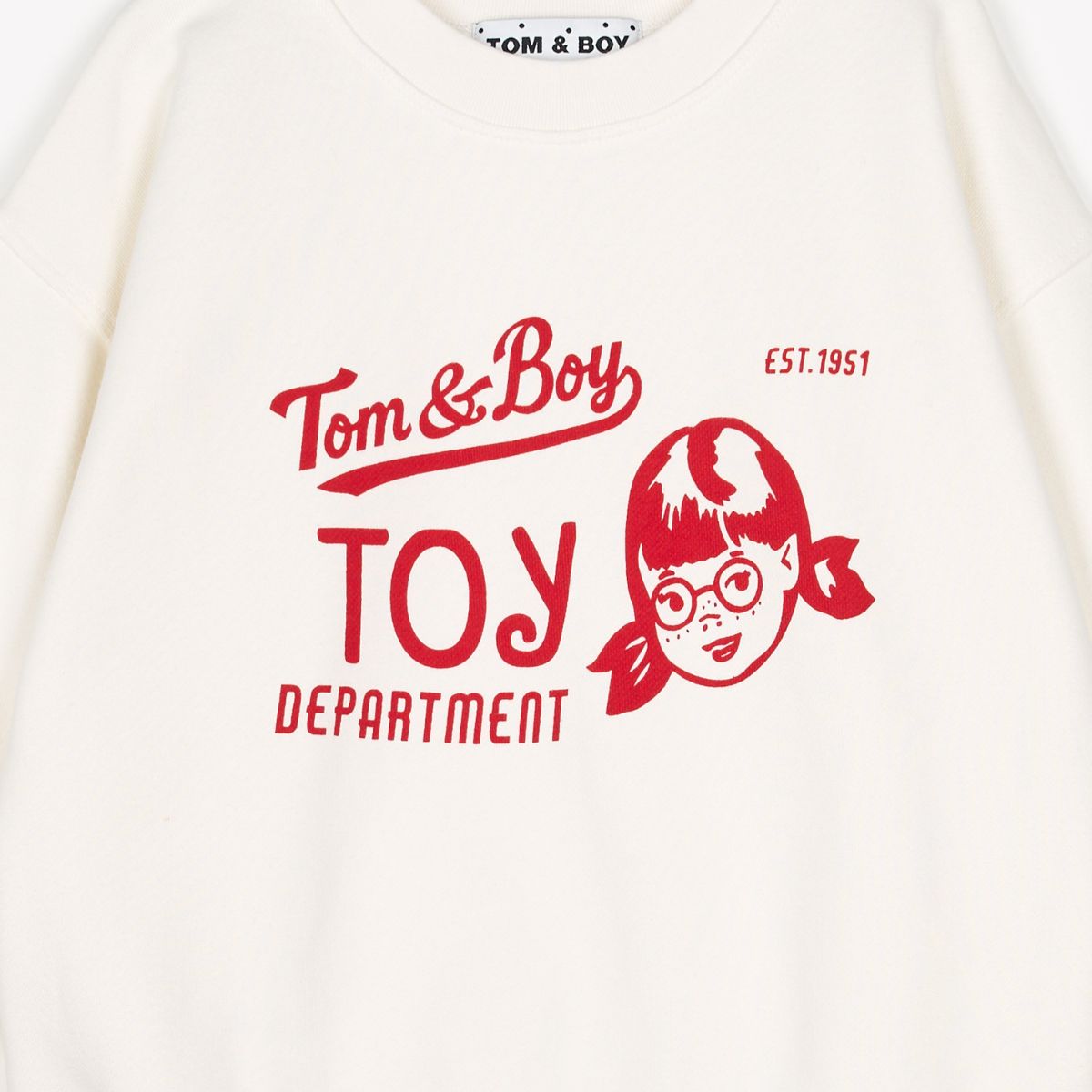 Tom&Boy 100% 純棉女孩印花圓領大學T   ❘ 現貨尺寸: 2Y~8Y