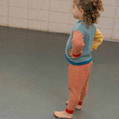 Bayiri 100%有機棉針織上衣/ 外套 - Snail Stripes Cardigan ❘ 現貨尺寸: 2Y~4Y