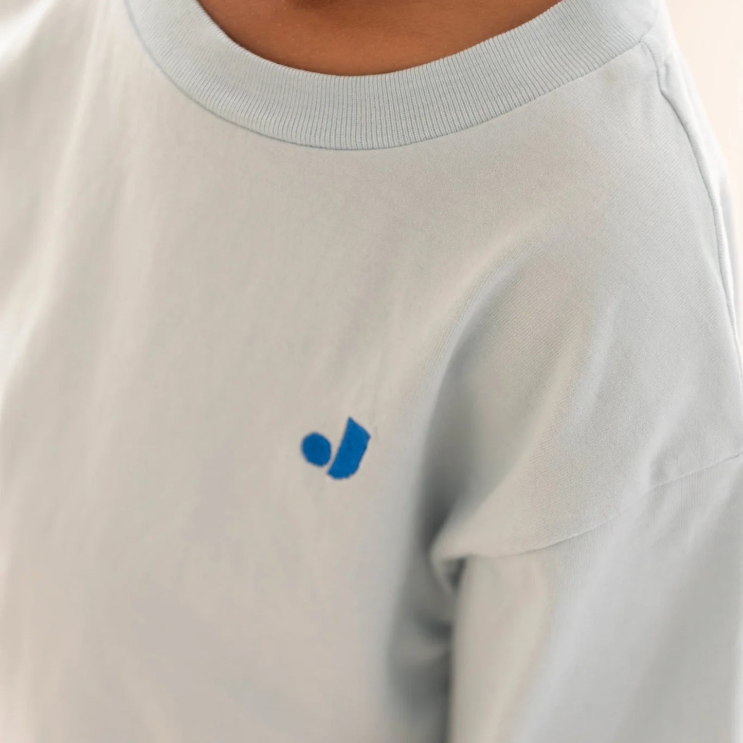 Jenest 100%有機棉寬版短袖 MASE T-shirt — Water Blue ❘ 現貨尺寸: 2Y~10Y