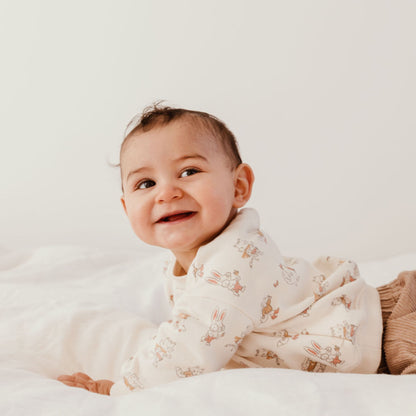 Les Petites Choses 100%有機棉大學T -Little friends 12M & 2Y