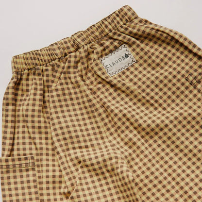 Claude&Co. 100%有機棉 Emerson 經典格紋氣球褲 - Ochre Gingham  ❘ 現貨尺寸: 2Y~6Y