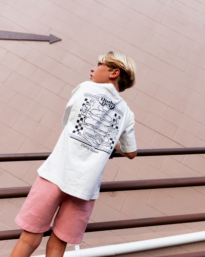 Dinky Circus 純棉米白色短袖T-shirt -DINKY DELI TEE (3Y~8Y)