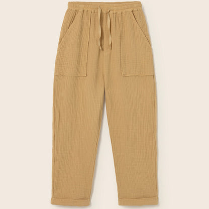 Cozmo 100%純棉棉紗長褲 - kids / Sand ❘ 現貨尺寸: 3Y~6Y