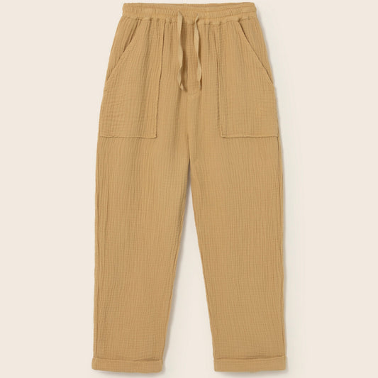 Cozmo 100%純棉棉紗長褲 - kids / Sand ❘ 現貨尺寸: 3Y~6Y