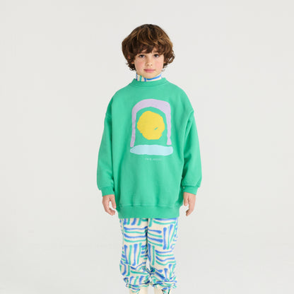 True Artist 有機棉 Oversized 微長版大學T -  4Y~11Y