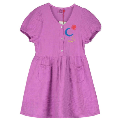 Lotiekids 100% 有機棉雙層紗 SUN & STARS 洋裝 ❘ 現貨尺寸:2Y~9Y