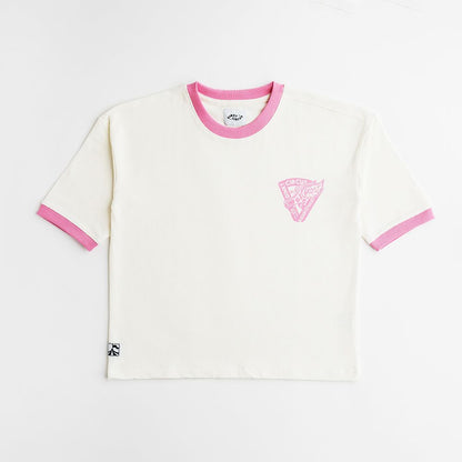 Dinky Circus 溜冰之夜滾邊短袖t-shirt 棉花糖粉色  ❘ 現貨尺寸: 2Y~9Y