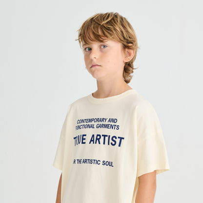 True Artist 100%有機棉  Cannoli Cream 短袖 T-shirt  ❘ 現貨尺寸: 4Y~13Y