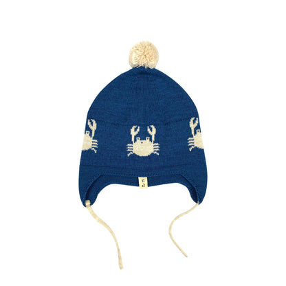 Bayiri 100%美麗諾羊毛針織帽 DANCING CRABS 1-3Y& 3-6Y