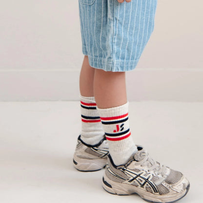 Jenest 有機棉中筒厚棉運動襪 JENEST— Grey Melange  ❘ 現貨尺寸: EU 28-43 (約適合4Y~12Y+)