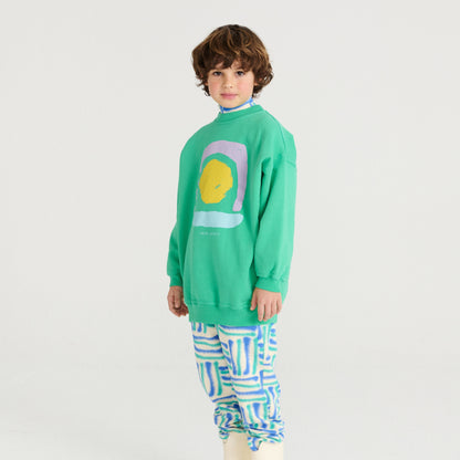 True Artist 有機棉 Oversized 微長版大學T -  4Y~11Y