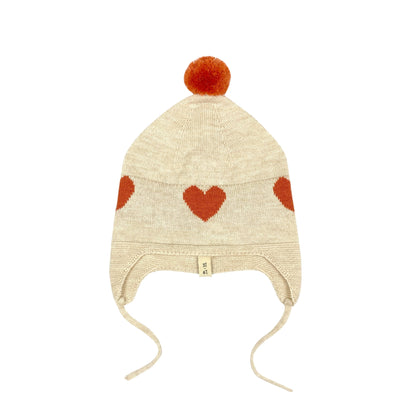 Bayiri 100%美麗諾羊毛針織帽 DANCING HEARTS 1-3Y& 3-6Y