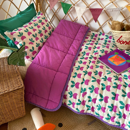 (現貨)Tiny Cosmo 100%純棉水洗棉被-Vegie 單人被